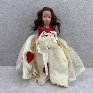 Nancy Ann Story Book 1940s 7 in Composition Girl Doll Brown Hair Blue Eyes